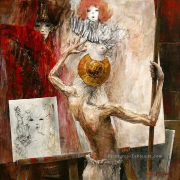  toile - Don Quichotte une toile en cours MP Moderne